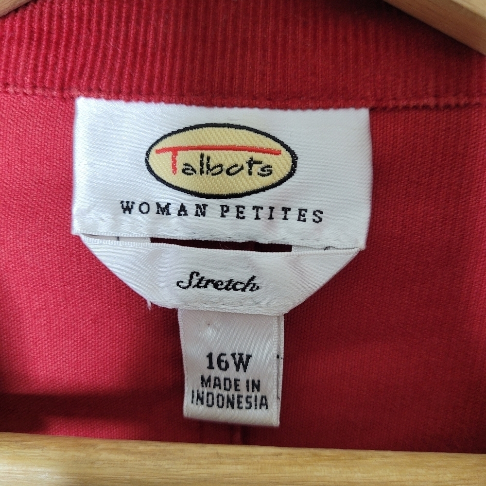 Talbots Vintage Red Corduroy Jacket Size 16W Petite - Picture 7 of 8